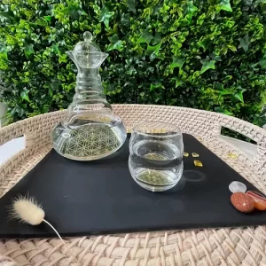 Shungite Mat with glass of water