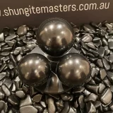 3 polished Shungite spheres