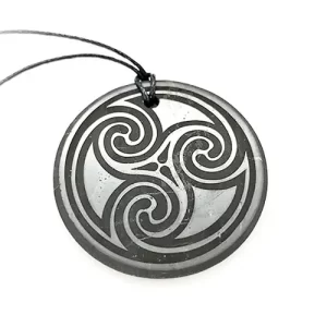 Shungite Pendant Celtic Spiral