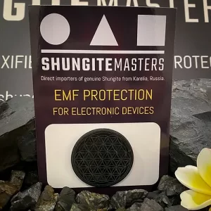 Shungite Flower of Life EMF Protector disc