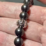 Shungite Bracelet with Silver Dragon Bead
