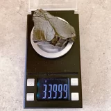 Elite Shungite 33 gram piece on scales