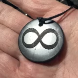 Shungite Pendant with Infinity Symbol