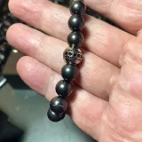 Shungite Bracelet with a Sterling Silver Bead Fast Lane