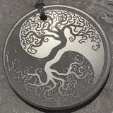 Shungite Pendant Ying Yang Tree