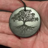Shungite Pendant with Tree of Life Symbol
