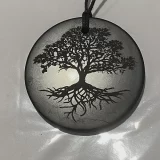 Shungite Pendant with Tree of Life Symbol