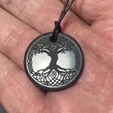 Shungite Pendant with Celtic Tree of Life Symbol