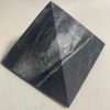 Shungite Pyramid with quartz and pyrite