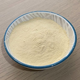 Amber powder in a bowl