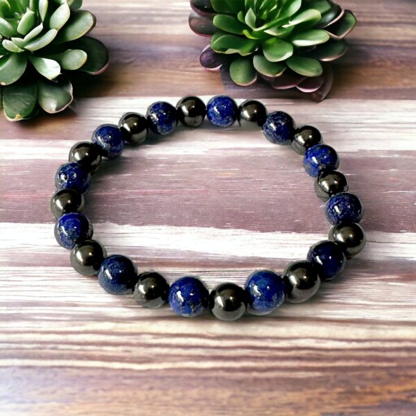 Shungite and Lapis Lazuli 8mm