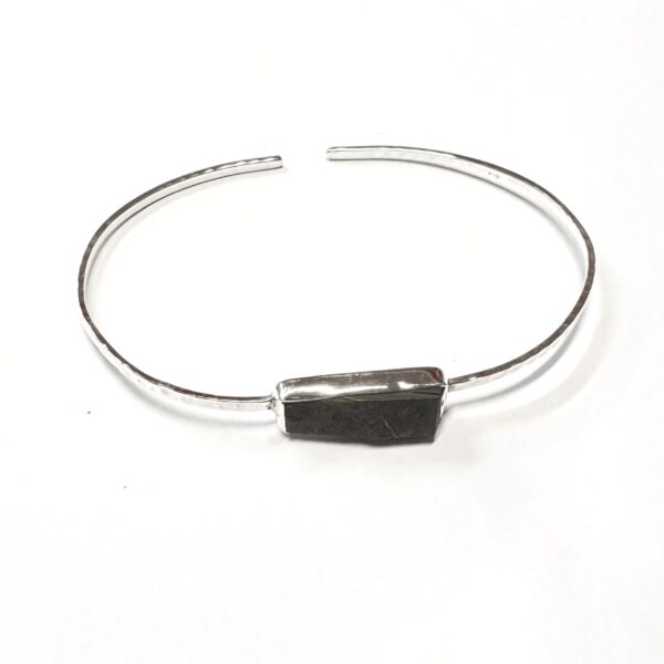 Shungite Sterling Silver Bangle