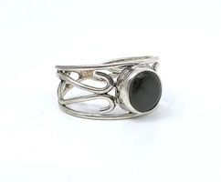 Shungite and Sterling Silver Ring