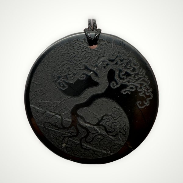 Shungite Ying Yang Tree Of Life Pendant