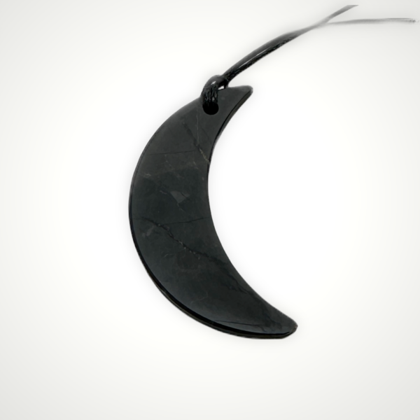 Shungite Pendant Crescent