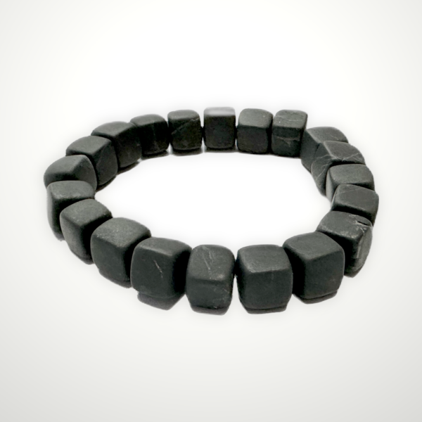 Unpolished Shungite Cube Bracelet