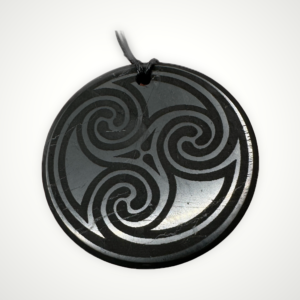 Shungite Celtic Spiral Pendant