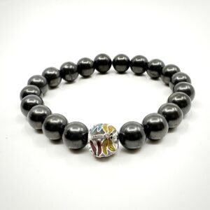 Shungite Bracelet with Sterling Silver Bead