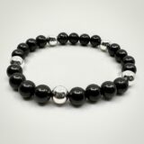 Shungite Bracelet with Sterling Silver Beads