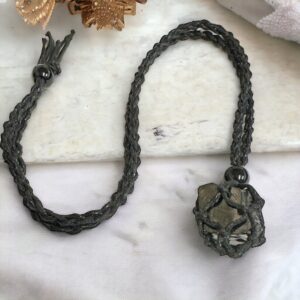Elite Shungite Necklace in a braided cage