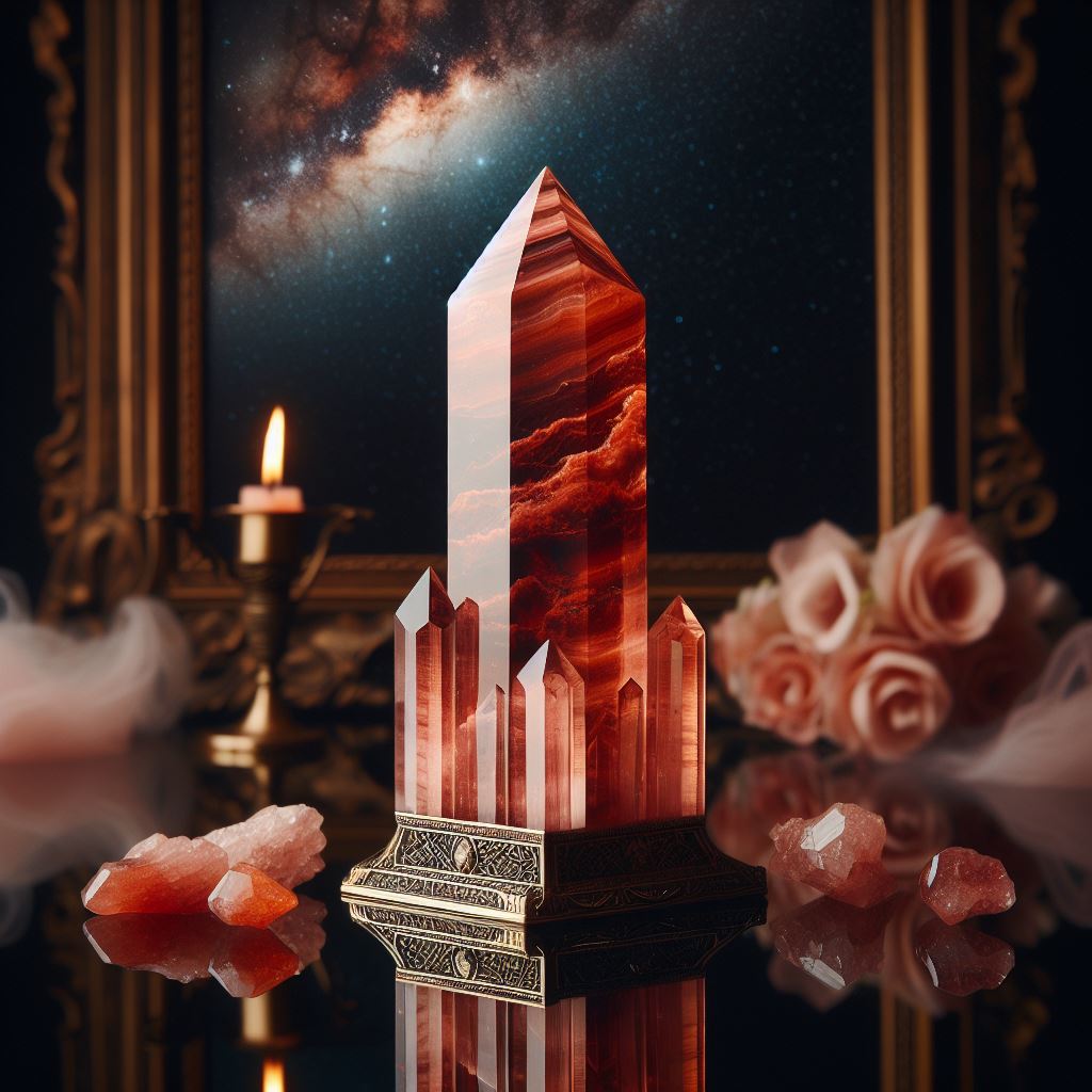Red Jasper Obelisk Chakra Crystal