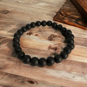 Shungite Bracelet Unpolished 8mm Beads