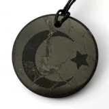 Shungite Pendant Star and Crescent