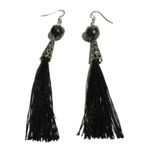 Shungite Tassel Earrings