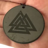 Shungite Pendant Valknut