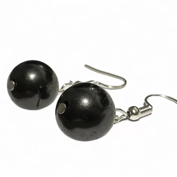 Shungite Earrings 1 Bead