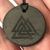 Shungite Pendant Valknut