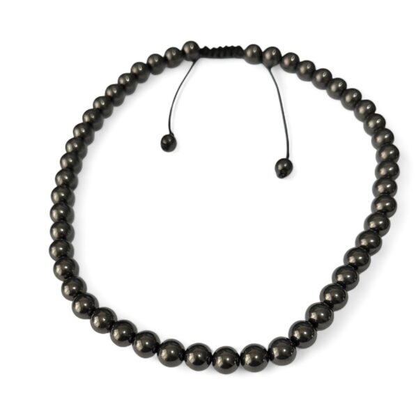 Shungite Necklace Black Pearl Shamballa