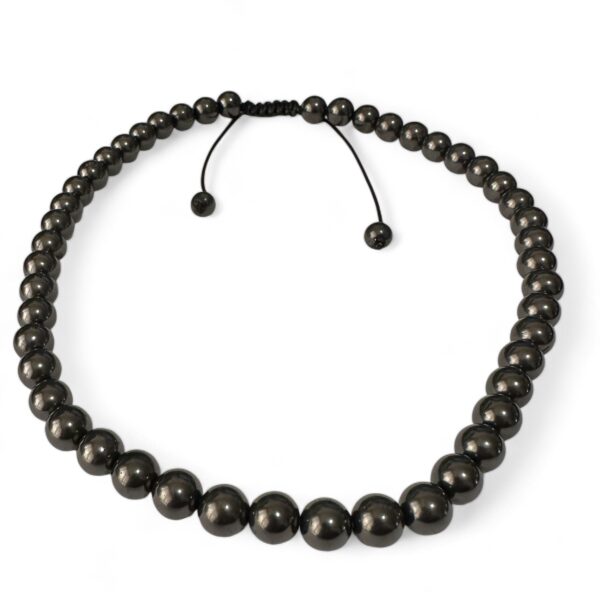 Shungite Necklace Black Pearl Shamballa