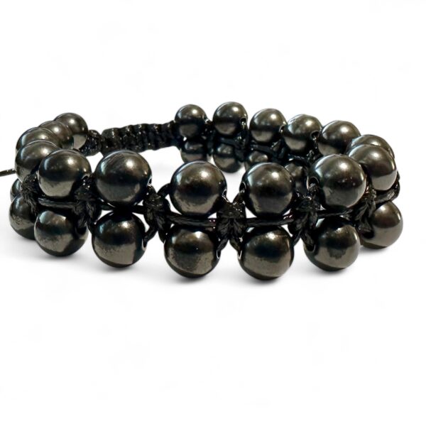 Shungite Bracelet Double Row Straight