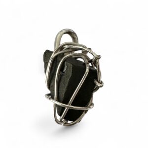 Shungite In Sterling Silver Wrap Design 1