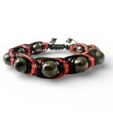 SHUNGITE BRACELET ARACHNE RED 10MM