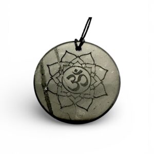 Shungite Pendant Mandala Om