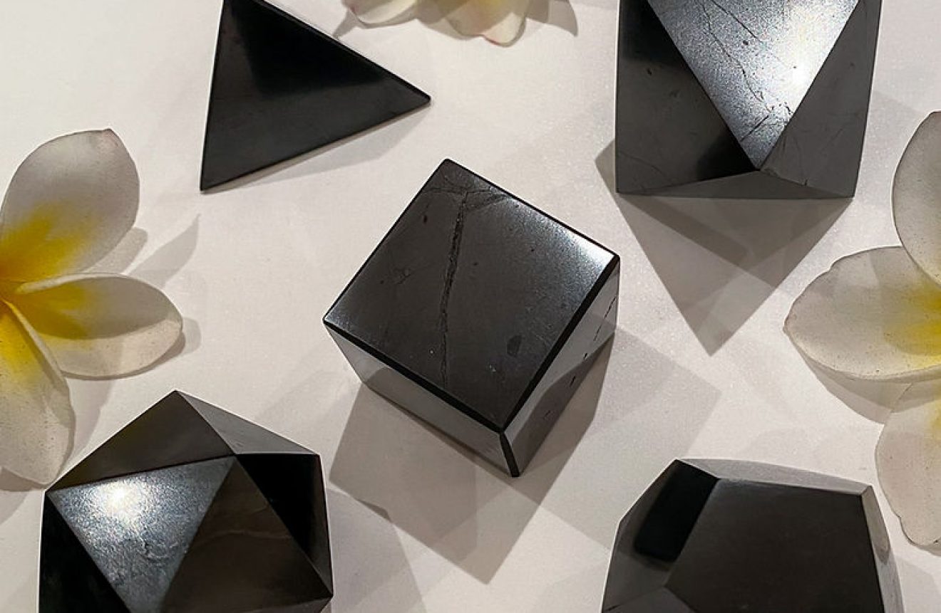 Shungite Platonic Solids