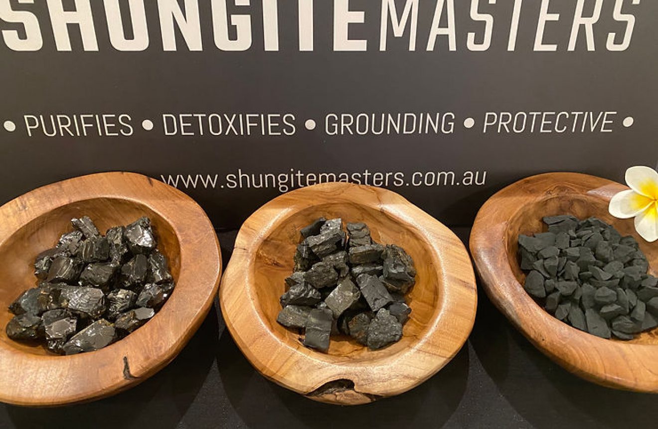 Shungite in bowls, regular, petrovsky and elite shungite